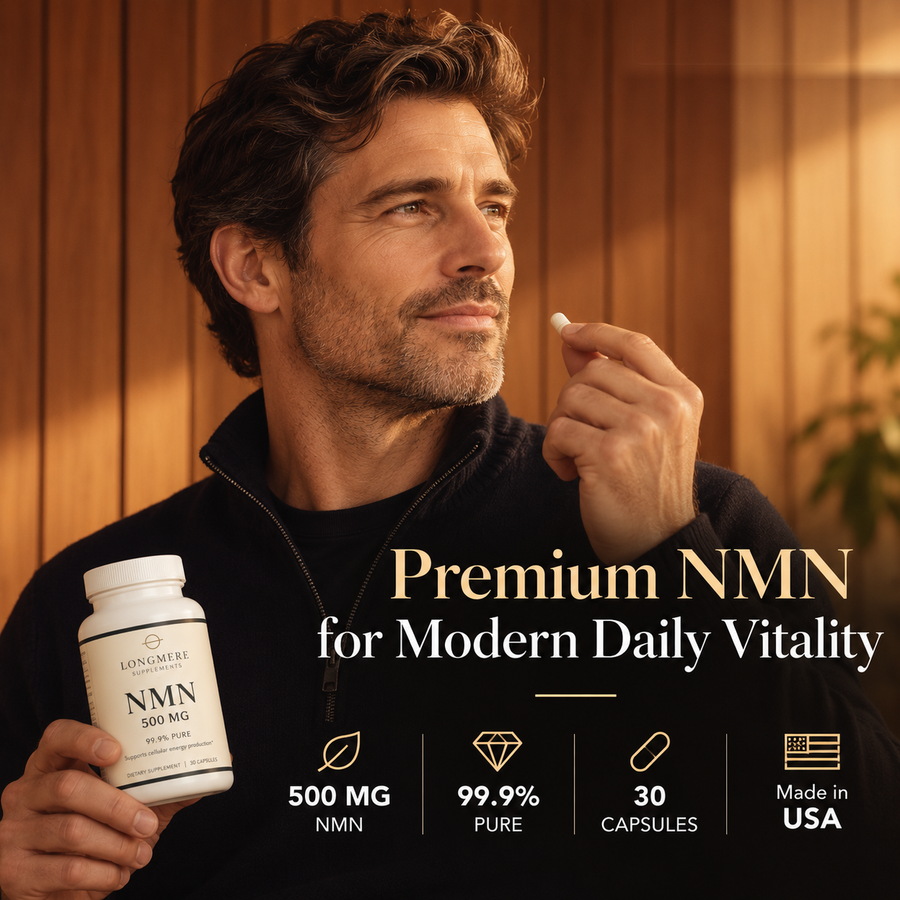 Longmere NMN supplement facts panel